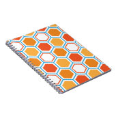 Carnet Hexagone en orange, bleu et blanc (Côté Droit)