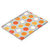 Carnet Hexagone en orange, bleu et blanc (Côté gauche)