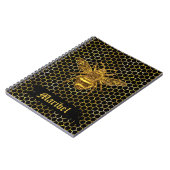 Carnet Hexagre dorée Queen Bee Gold Hexagon Beehive (Côté gauche)