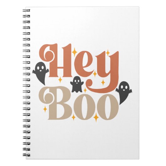 Carnet Hey Boo Boho Halloween Hey Boo Ghost (Devant)