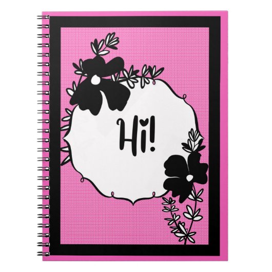 Carnet Hi There! – Bright Floral Hello Notebook (Devant)