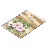 Carnet Hibiscus bleu tropical (Côté gauche)