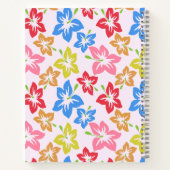 Carnet Hibiscus Coloré, Motif De Fleurs (Dos)
