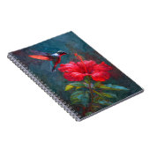 Carnet Hibiscus de Crimson de colibri (Côté Droit)
