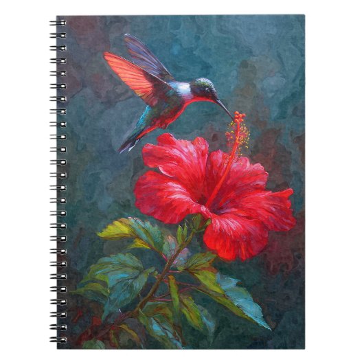 Carnet Hibiscus de Crimson de colibri (Devant)