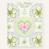 Carnet Hibiscus & dentelle BLANC (Devant)