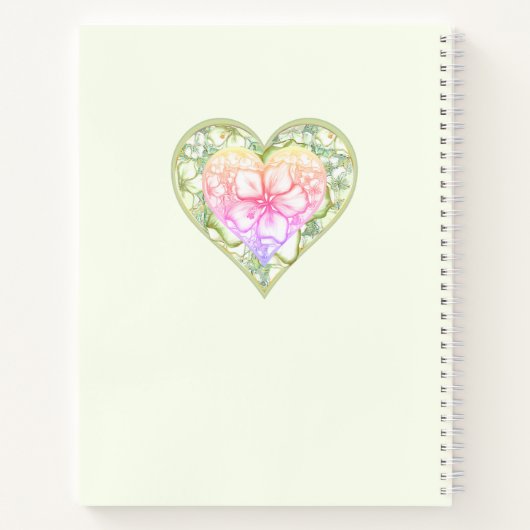 Carnet Hibiscus & dentelle BLANC (Dos)