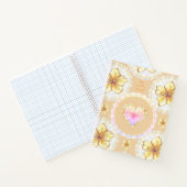 Carnet Hibiscus & dentelle JAUNE (Intérieur)