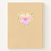 Carnet Hibiscus & dentelle JAUNE (Dos)