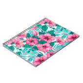 Carnet Hibiscus et palmiers feuilles (Côté gauche)