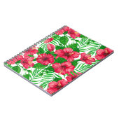 Carnet Hibiscus et palmiers feuilles (Côté gauche)