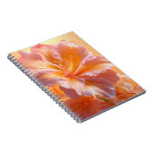 Carnet Hibiscus Floral Foncé de Pêche (Côté Droit)