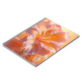 Carnet Hibiscus Floral Foncé de Pêche (Côté gauche)