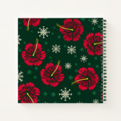 Carnet Hibiscus floral tropical Snowflakes Noël | (Dos)
