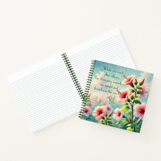 Carnet Hibiscus Flowers & Devis (Intérieur)