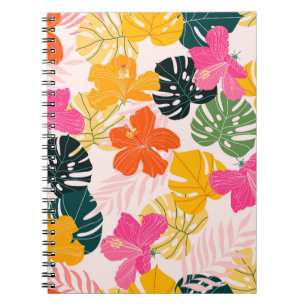 Carnet Hibiscus & Monstera : Vibrance tropicale
