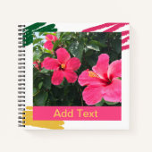 Carnet Hibiscus rose (Devant)
