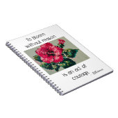 Carnet Hibiscus rose en pixels doux (Côté Droit)