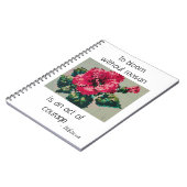 Carnet Hibiscus rose en pixels doux (Côté gauche)