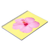 Carnet Hibiscus rose Fleur tropicale (Côté gauche)