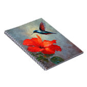 Carnet Hibiscus rouge colibri (Côté Droit)
