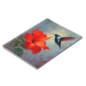 Carnet Hibiscus rouge colibri (Côté gauche)