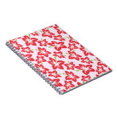 Carnet Hibiscus Rouge, Fleurs Rouges, Motif De Fleurs (Côté Droit)