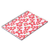 Carnet Hibiscus Rouge, Fleurs Rouges, Motif De Fleurs (Côté gauche)