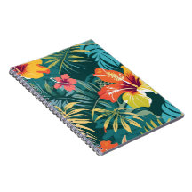 Hibiscus Tropical et Feuilles de Palmier