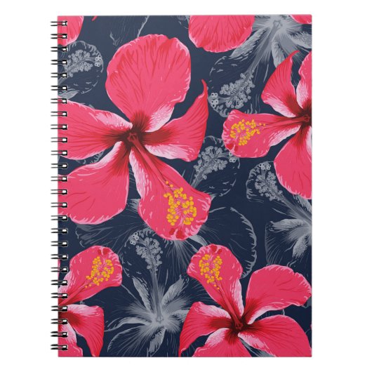 Carnet Hibiscus Tropical Fleurs été Design (Devant)