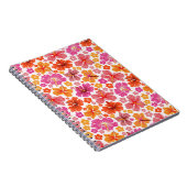 Carnet hibiscus tropical - rose et orange (Côté Droit)