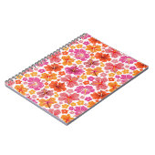 Carnet hibiscus tropical - rose et orange (Côté gauche)