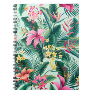 Carnet Hibiscus tropicaux : Motif Floral sans joint