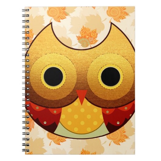 Carnet Hibou adorable d'automne (Devant)