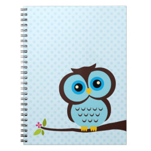 Carnet Hibou bleu