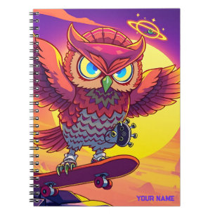 Carnet 🦉 Hibou Cosmique Audacieux – Libérez Votre Énergi