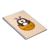 Carnet hibou de Pâques - orange (Côté Droit)