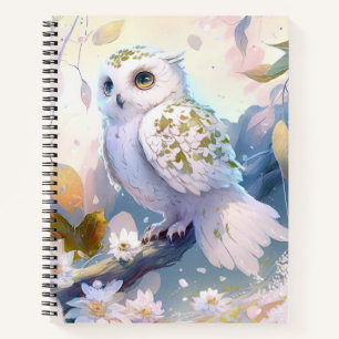 Carnet Hibou Portrait animal Peinture de la faune Forêt f