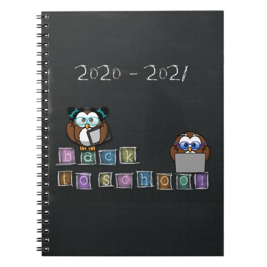 Carnet hibou retour à l'école - (Devant)