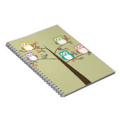 Carnet Hiboux colorés dans le joli arbre (Côté Droit)