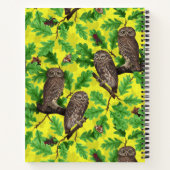Carnet Hiboux dans la forêt sur fond jaune citron (Dos)