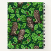 Carnet Hiboux dans la forêt sur fond vert foncé (Dos)