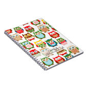 Carnet Hiboux mignons de Litte personnalisés (Côté Droit)