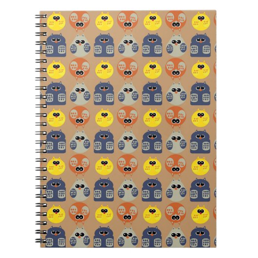 Carnet hiboux motif (Devant)