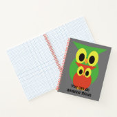 Carnet Hiboux Verts et Rouges (Intérieur)