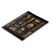 Carnet Hiéroglyphes et divinités égyptiens en noir (Côté gauche)