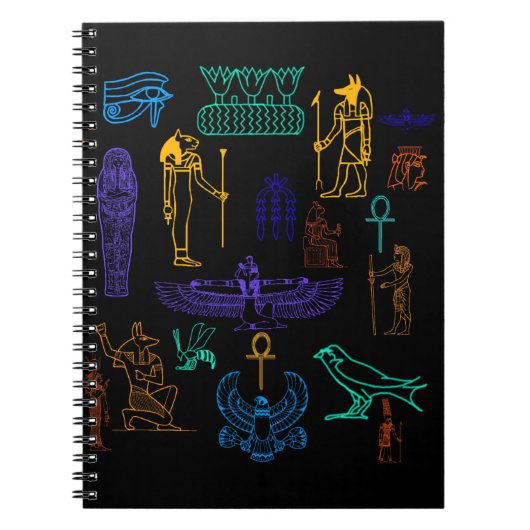Carnet Hiéroglyphes et symboles de l'Egyptian (Devant)