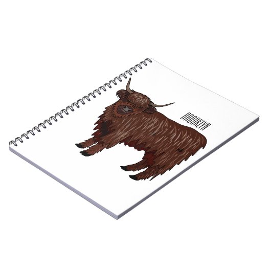 Carnet Highland cow (Côté gauche)