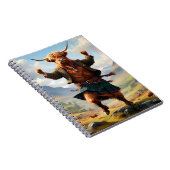 Carnet Highland Cow Dansant Le Highland Fling, (Côté Droit)