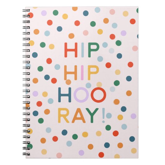 Carnet Hip Hip Hourra Fête d'anniversaire Félicitations (Devant)